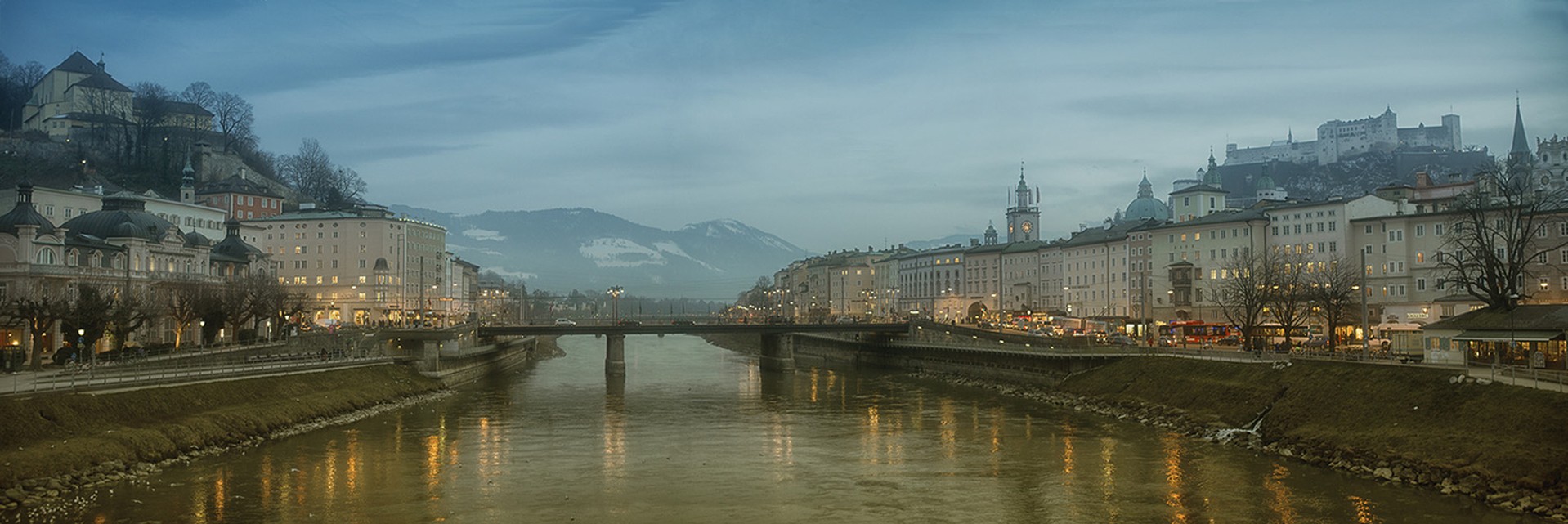 Вечерний Зальцбург, панорама